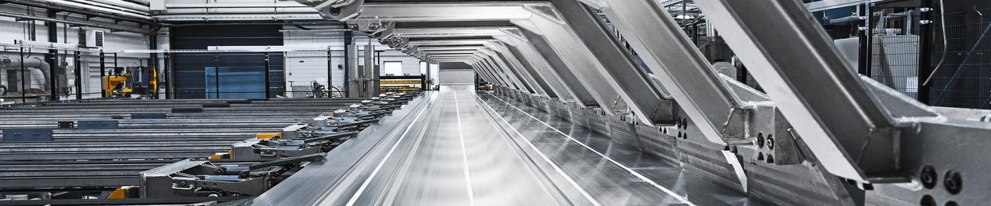 a long shot of a factory