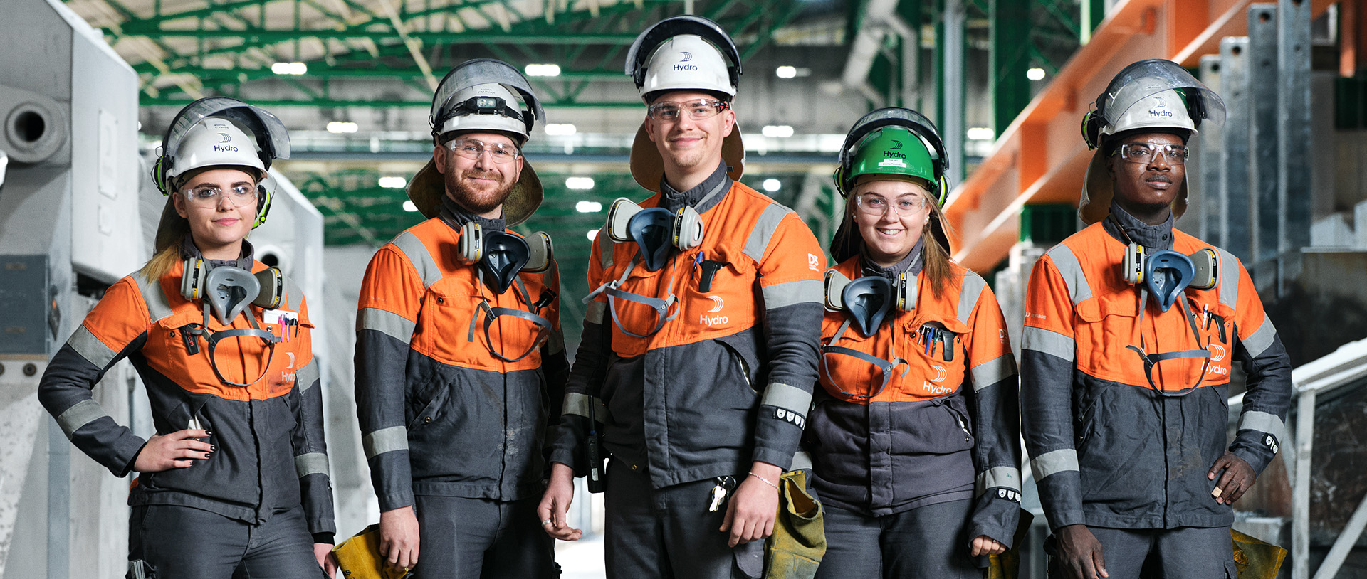 a group of people wearing helmets
