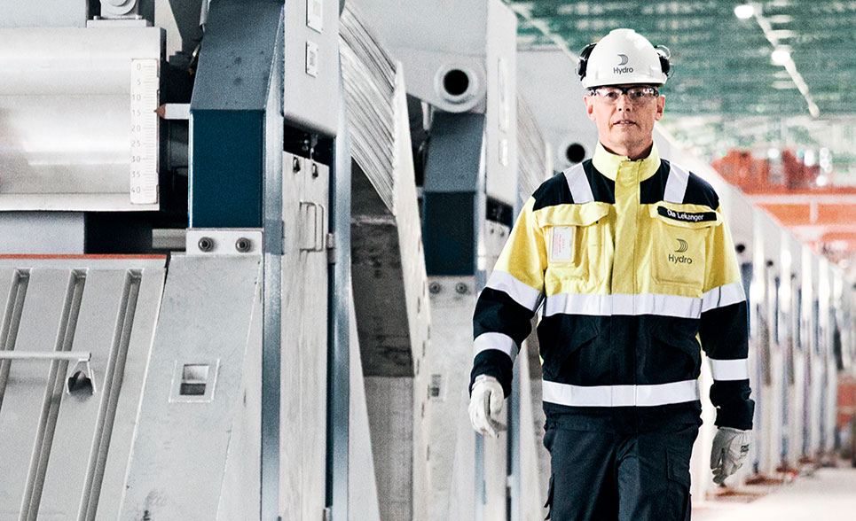 Man working in smelter