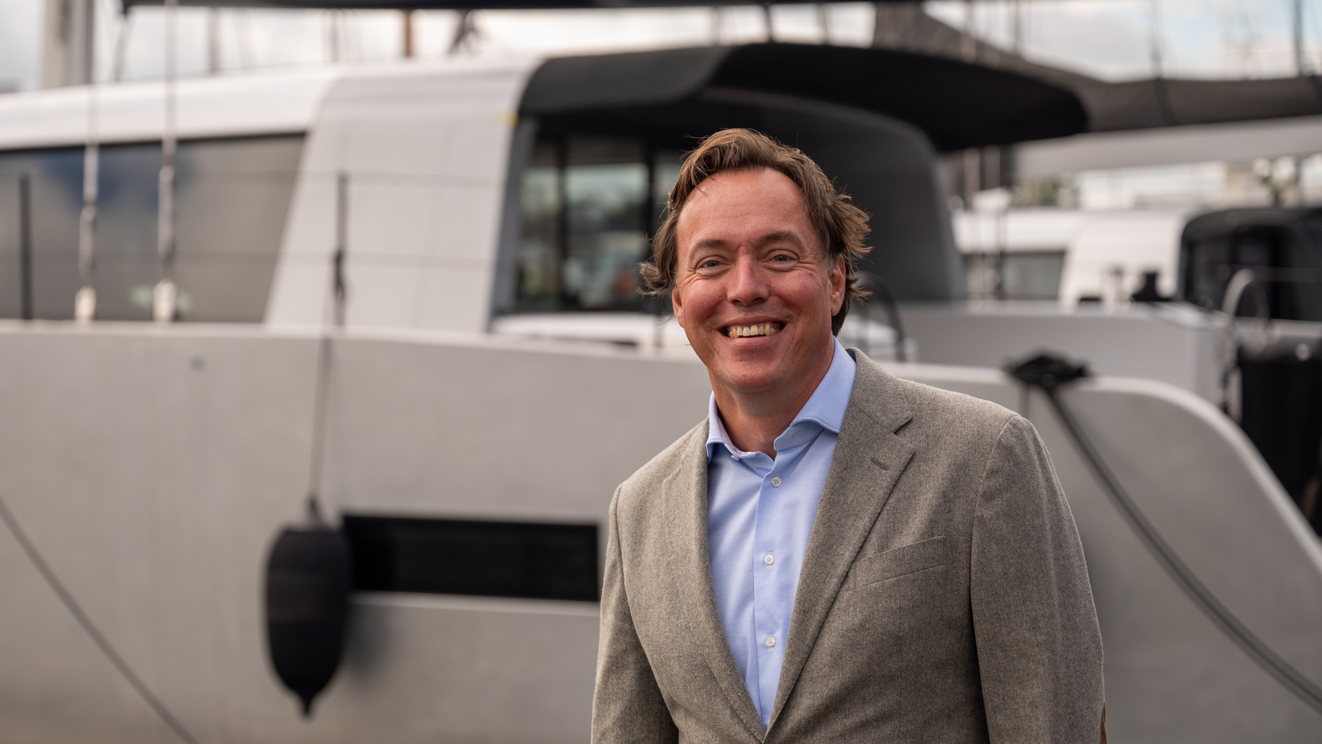 a man smiling for the camera