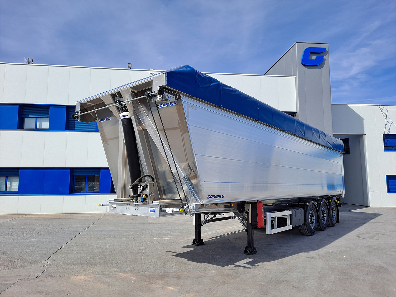 a large grey trailer