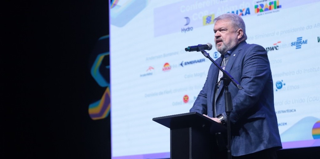 a man speaking into a microphone