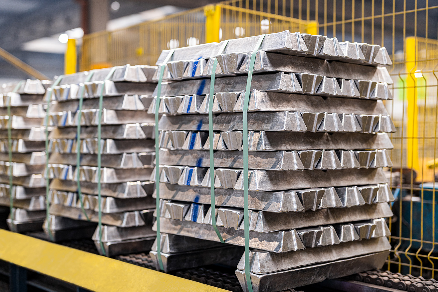 a large stack of  foundry alloys
