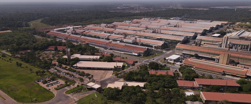 an aerial view of a large building
